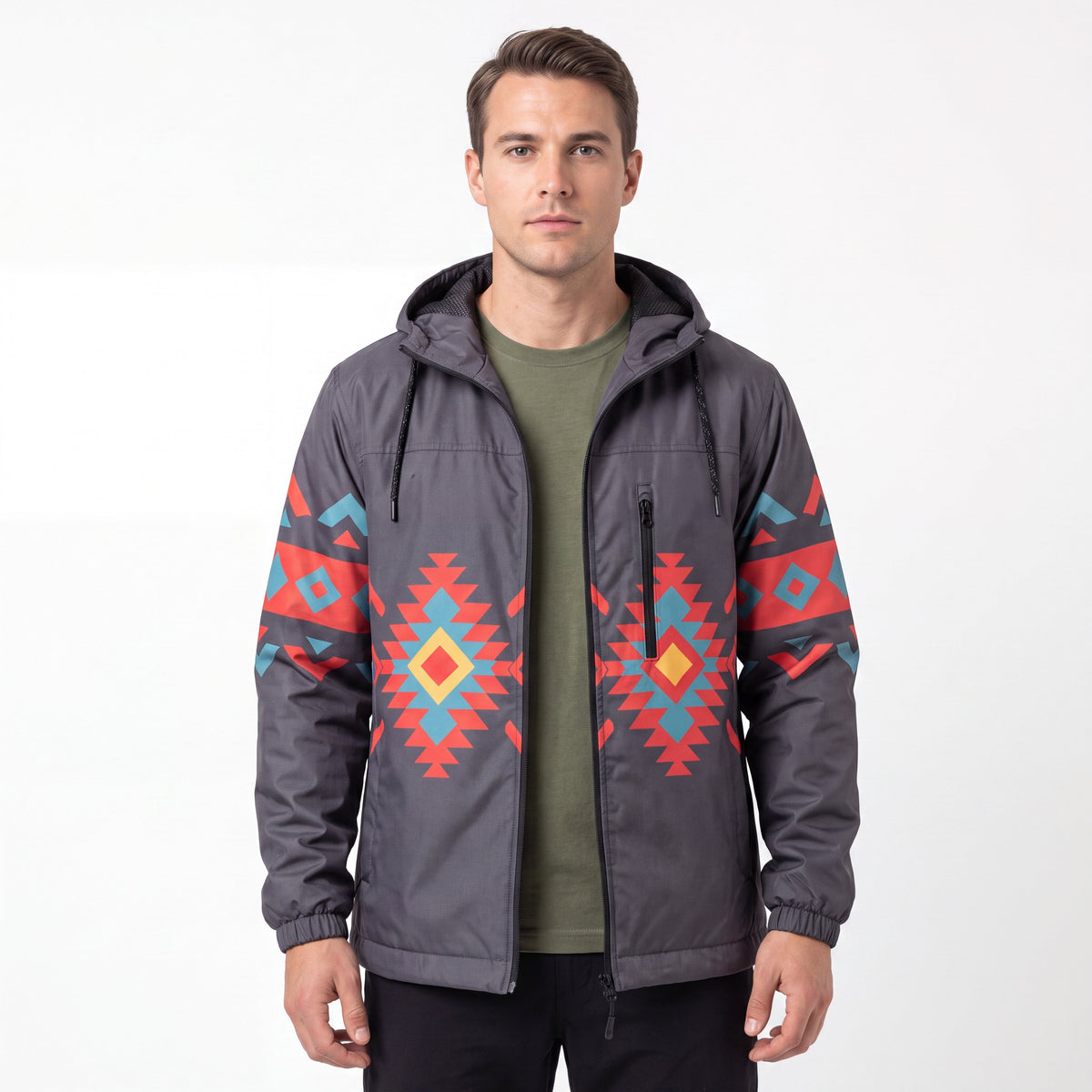 Sunrise Peaks Windbreaker(Black)