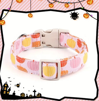 Peaches and Pumpkins Dog Collar | Halloween Dog Collar
