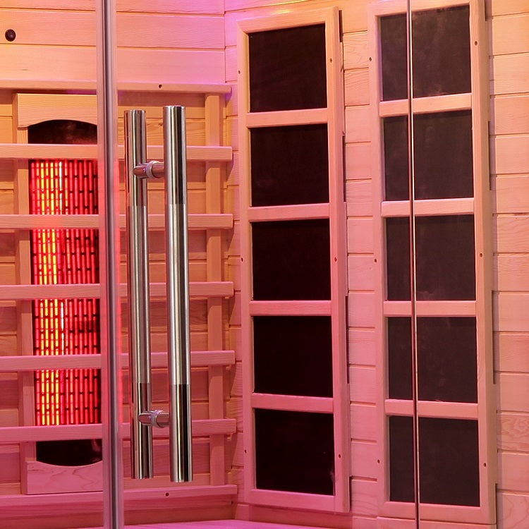 Blisspod | Venetian | Full Spectrum Indoor Premium Canadian Hemlock Low EMF Sauna 10 Heaters Chromotherapy Reflexology - 2 Person
