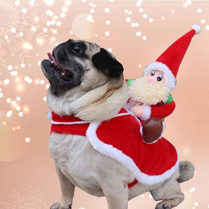 Sleigh Santa Dog Christmas Costume | Holiday Outfit