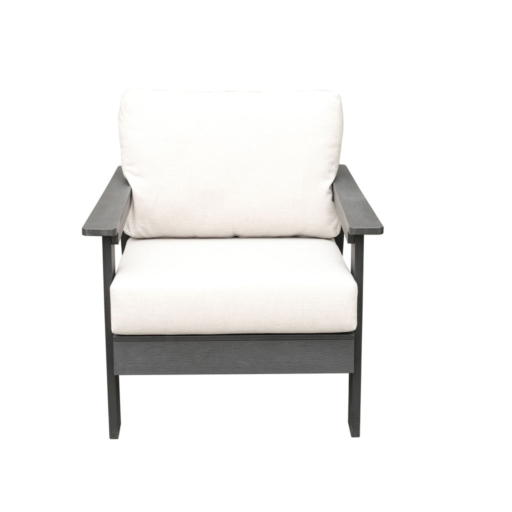 Hazelnut Polymer Outdoor Club Chair with Sunbrella® Cushions