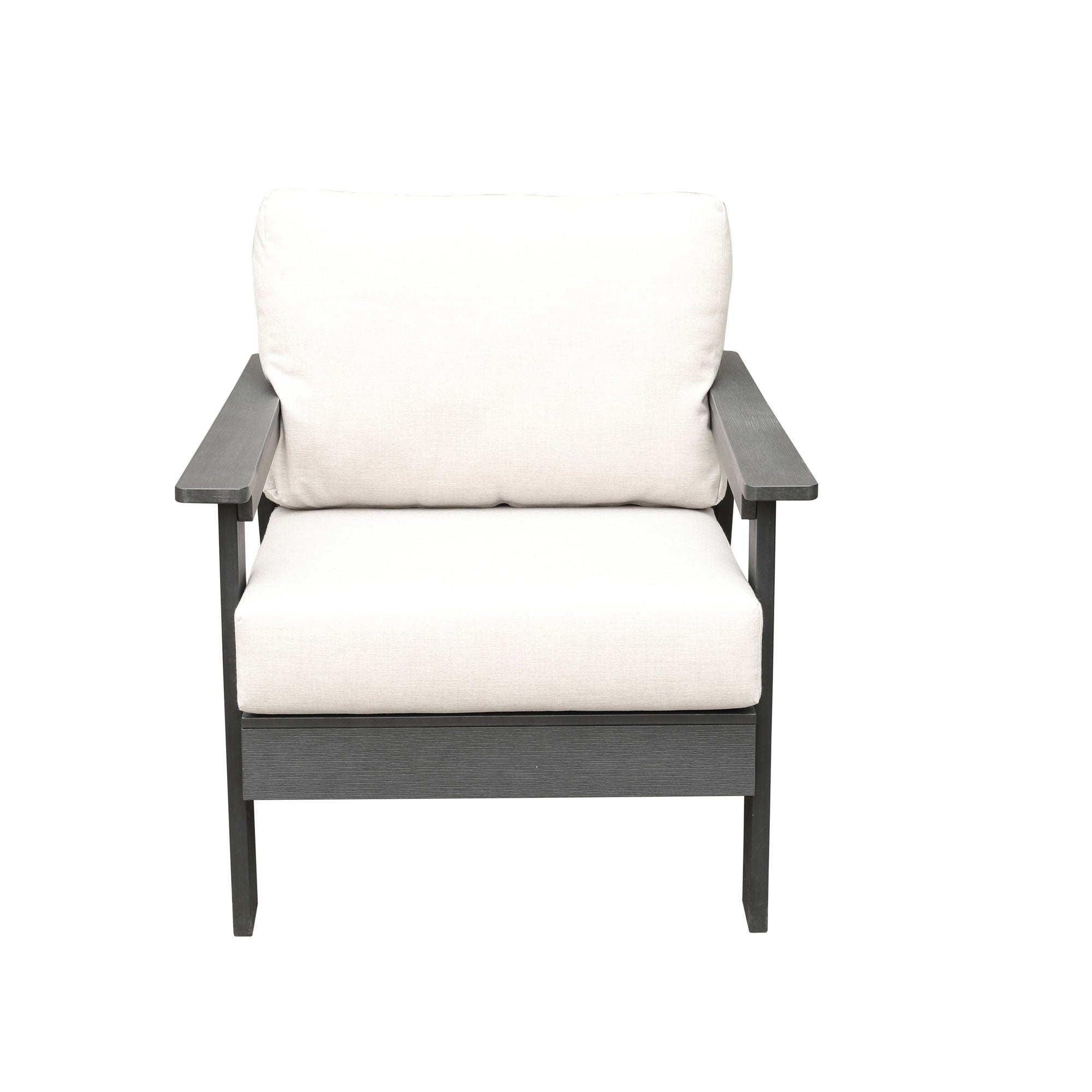 Hazelnut Polymer Outdoor Club Chair with Sunbrella® Cushions