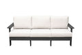 Hazelnut Polymer Outdoor Sofa with Sunbrella® Cushions