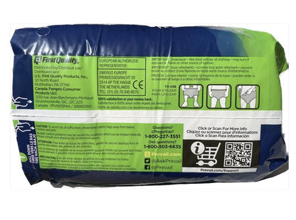 Prevail Extra Absorbency Incontinence Underwear, Large, 18-Count Adult Diaper