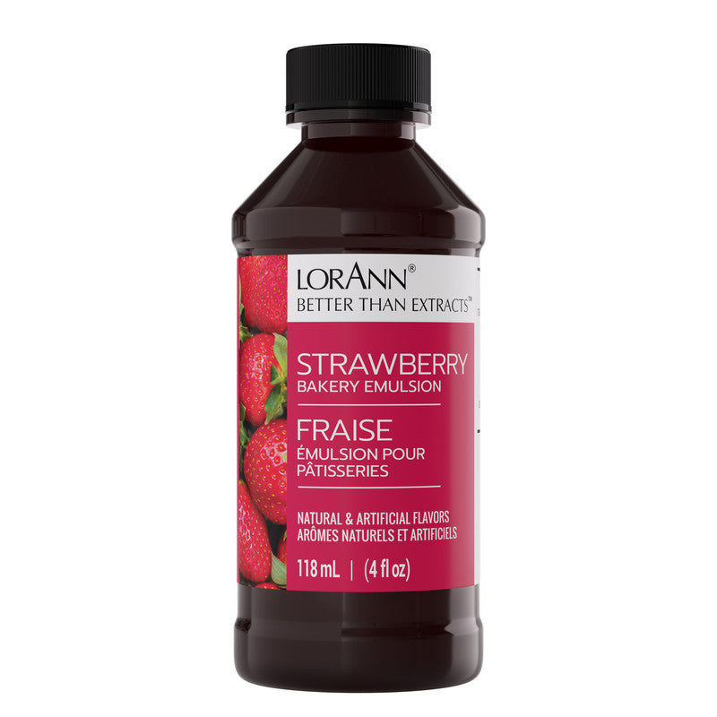 Strawberry Bakery Emulsion - 4 oz. - 16 oz. - 1 Gallon - 5 Gallons - Bakery Emulsions Canada - Ships Free Within Canada on Orders Above CAD $199
