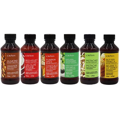 Holiday Bakery Emulsion Variety Pack - 6 x 4 oz. - Bakery Emulsions - Canadian Distribution - Ships Free Within Canada on Orders Above CAD $199