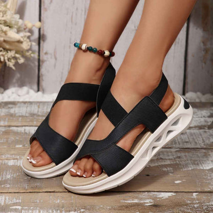 Women's Cloth Platform Beach Sandals