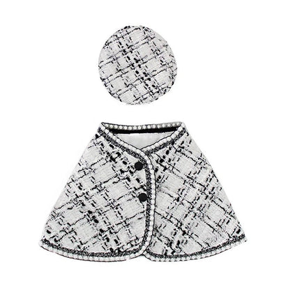 Tweed Hat and Cape Set – Luxury Classic Outfit for Dogs