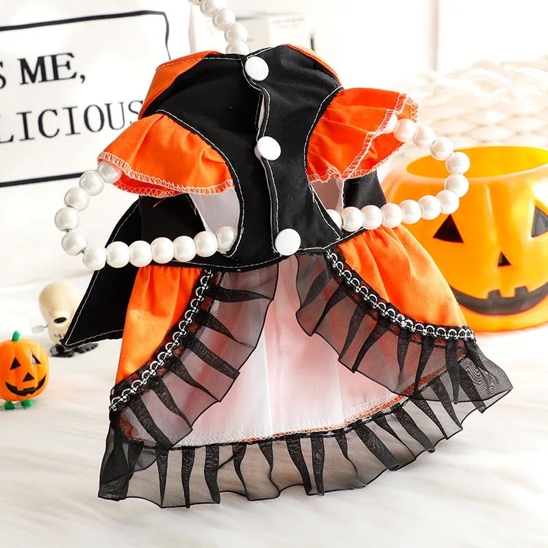 Pumpkin Dog Dress Costume | Halloween Dog Costume
