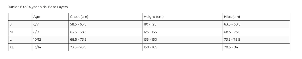 Kombi B2 Merino Blend Crew Top Child & Junior 190g Mid-weight Base Layers