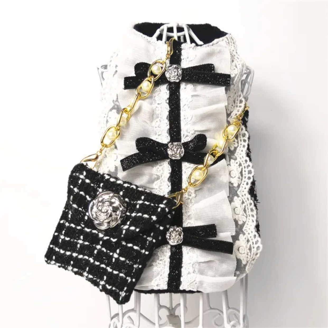 Dog Dress & Purse Set | Chewnel Luxe Dog Outfit