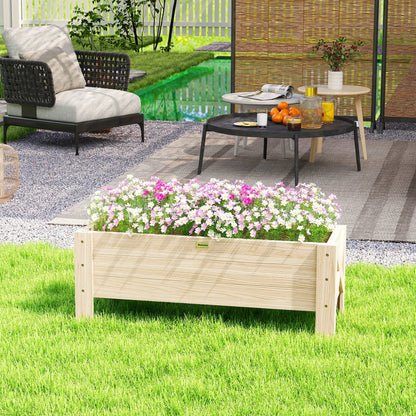 3.3 x 1.2 x 1.2 ft Garden Raised Bed Planter Grow Containers for Outdoor Patio Plant Flower Vegetable Pot, Carbonized