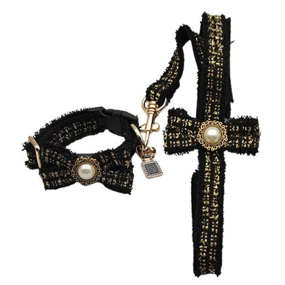 Coco Tweed Collar and Leash Set | Dog Walking Set