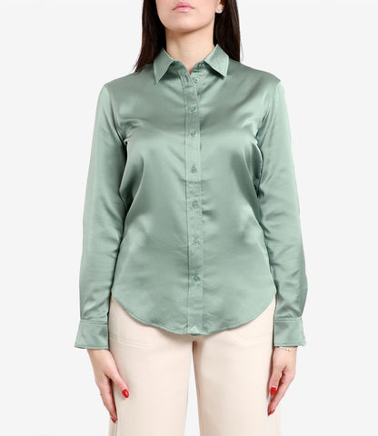Lauren Ralph Lauren                                 Classic Fit Satin Charmeuse Shirt