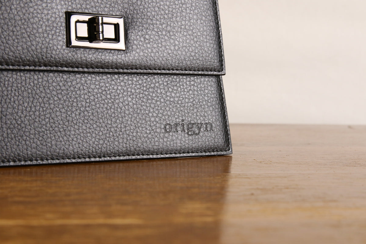 Origyn 03 - Plant-Based Vegan Leather Kelly Bag - Made with Plastic-Free MIRUM®