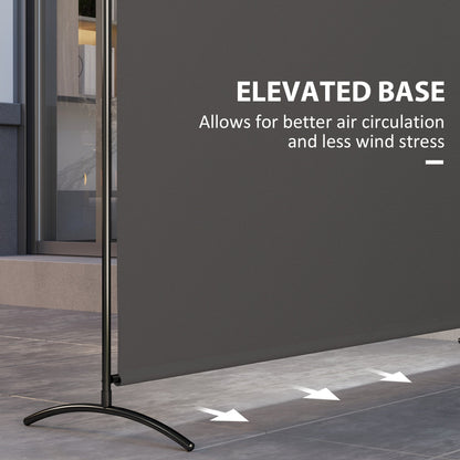 Single Panel Room Divider, UV30+ Privacy Screen, Indoor Outdoor Privacy Panel with Stable Base, Beige