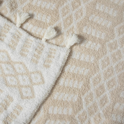 Birch & Marshmallow Tassel Extended Throw Blanket