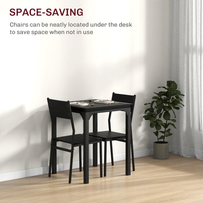 Kurt 3-Piece Dining Set for Small Spaces-Black