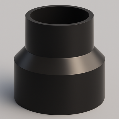 LESSO ABS Reducing Coupling — Hub × Hub DWV | 2″×1-1/2″, 3″×1-1/2″, 3″×2″ | ASTM D2661, CSA B181.1, cUPC