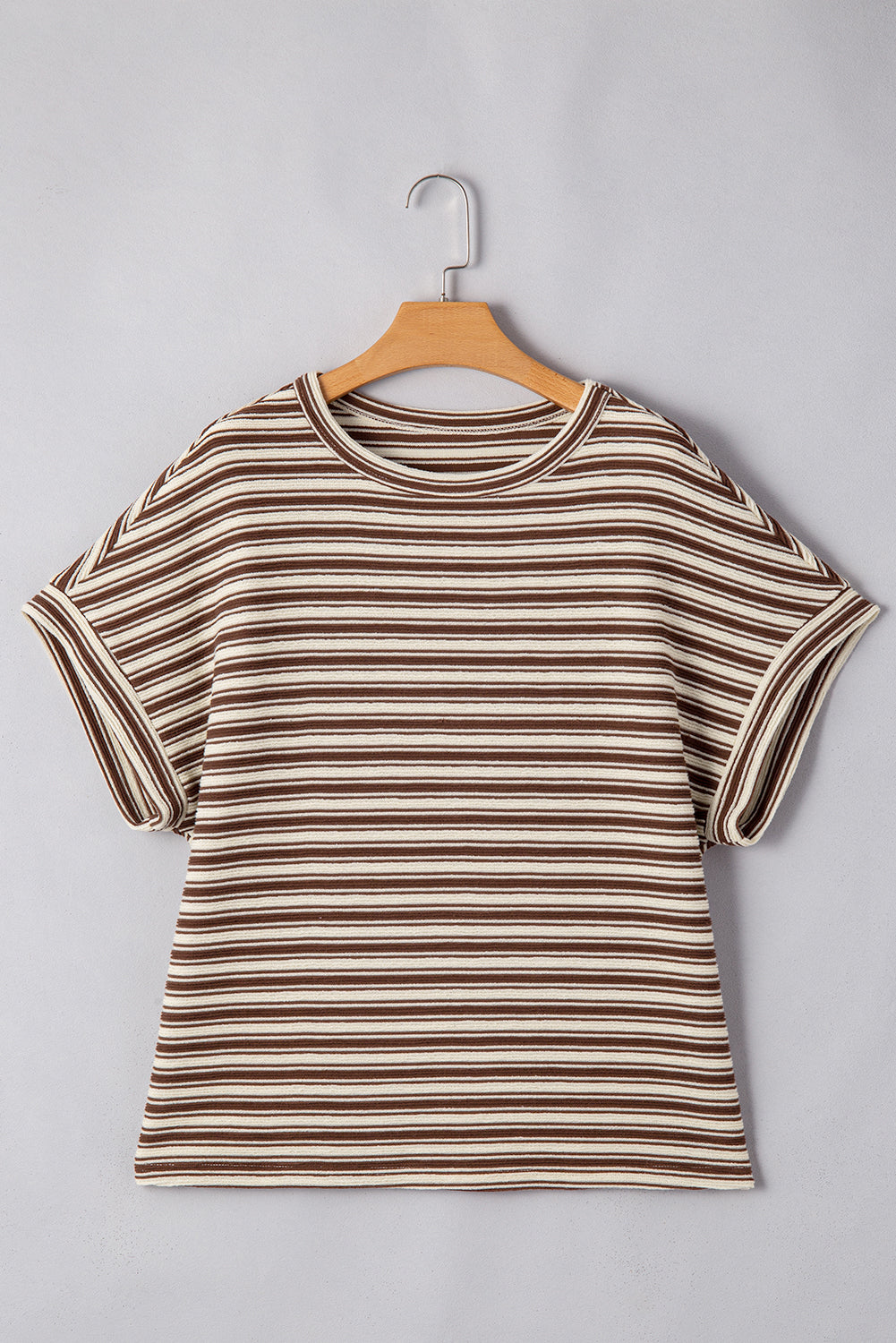 Striped Side Slit Top — Relaxed Casual Top for Women