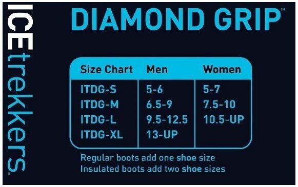 Icetrekkers Diamond Grip Ice Traction Devices Size: Small