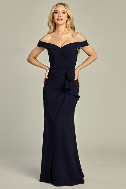OFF THE SHOULDER SATIN  DRESS
