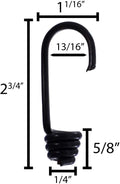 Lehigh Heavy Duty Coated Steel Cord Hooks with Steel Crimp Ring 1/4" & 3/8" 2-Pack
