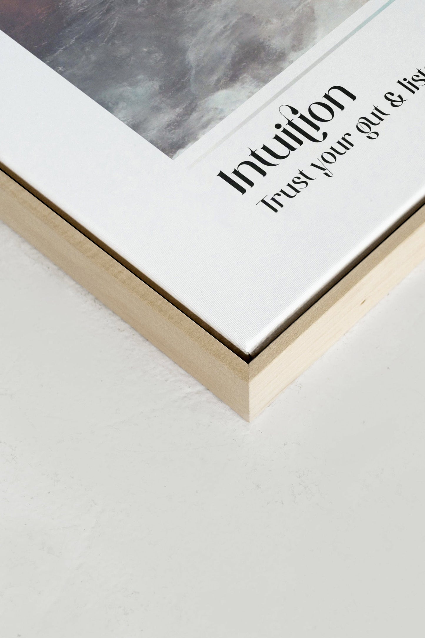 Intuition, Oeuvre sur toile étirée