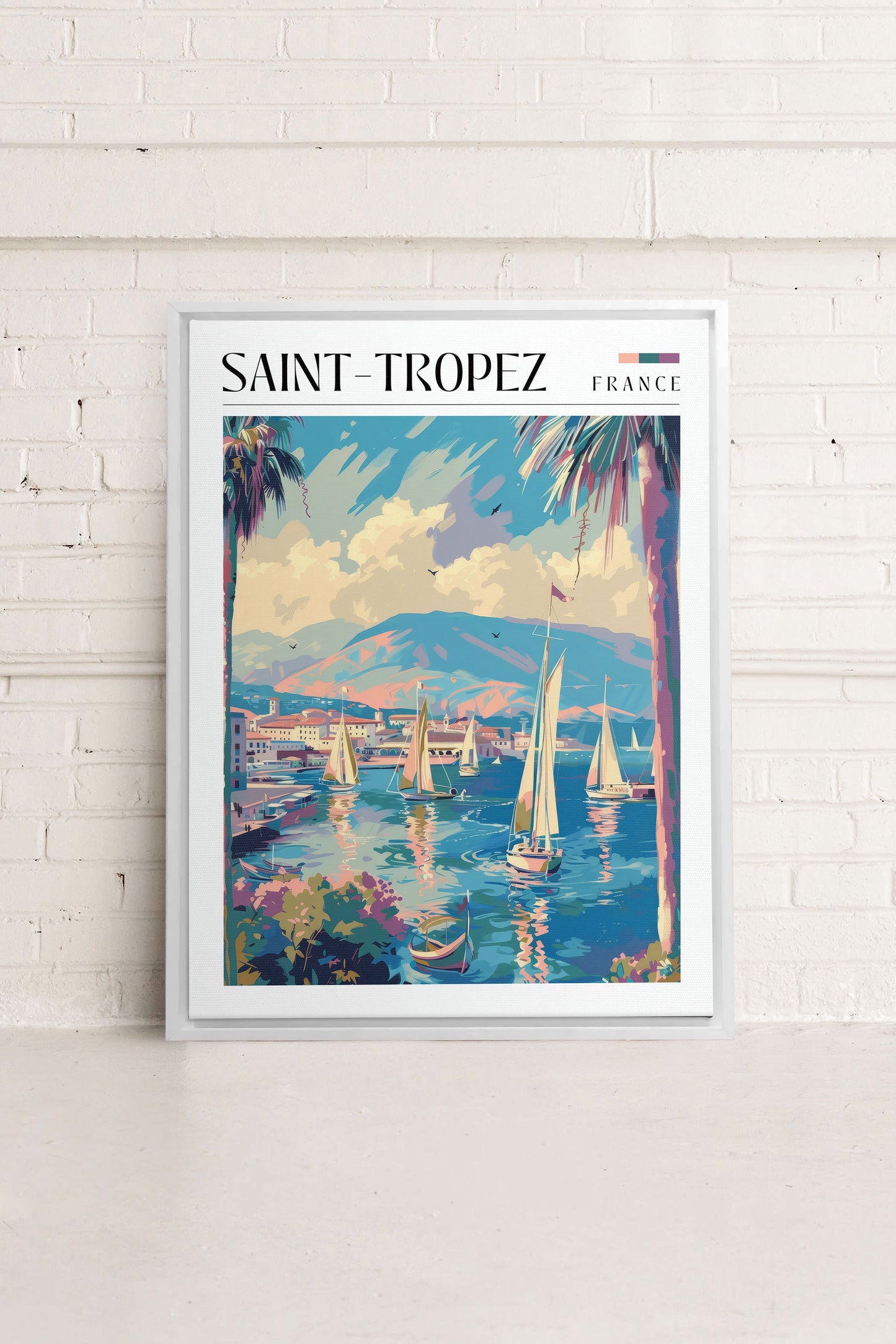 Saint-Tropez, Oeuvre sur toile étirée