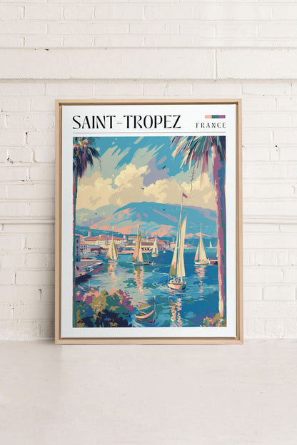 Saint-Tropez, Oeuvre sur toile étirée