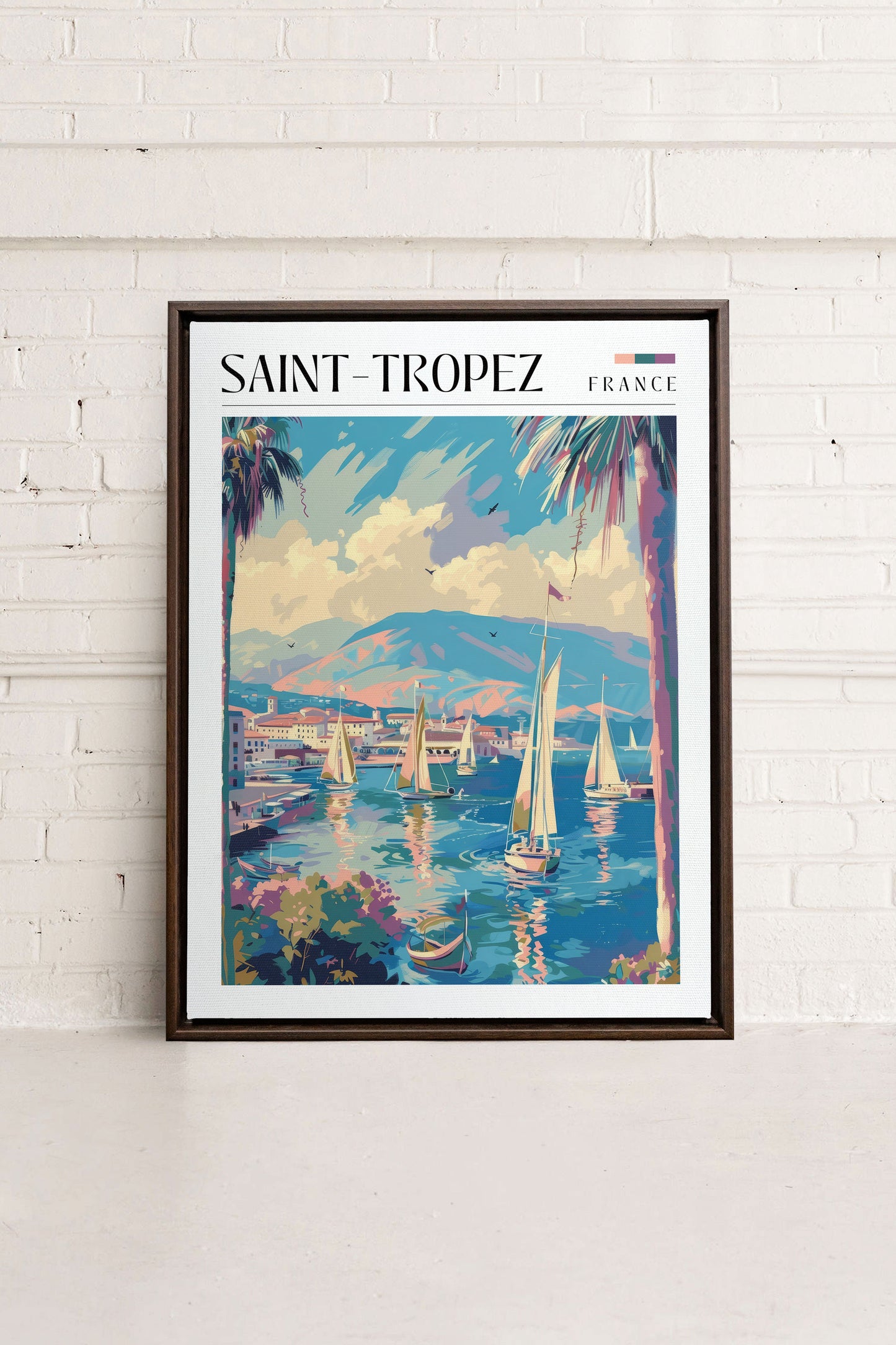 Saint-Tropez, Oeuvre sur toile étirée