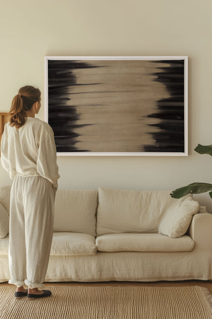 POUSSIÈRE D'OMBRES, Oeuvre sur toile étirée