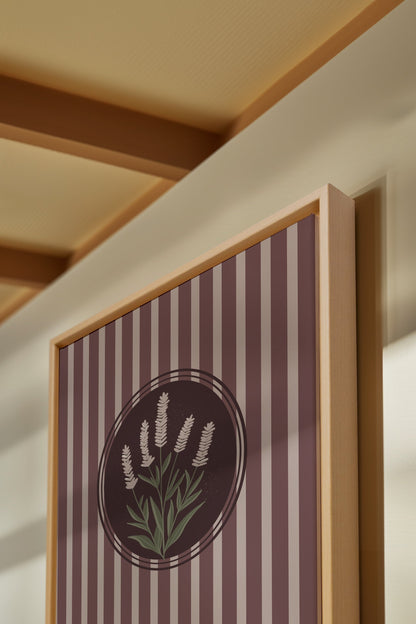 LAVENDER STRIPES, Oeuvre sur toile étirée
