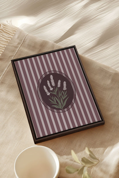 LAVENDER STRIPES, Oeuvre sur toile étirée