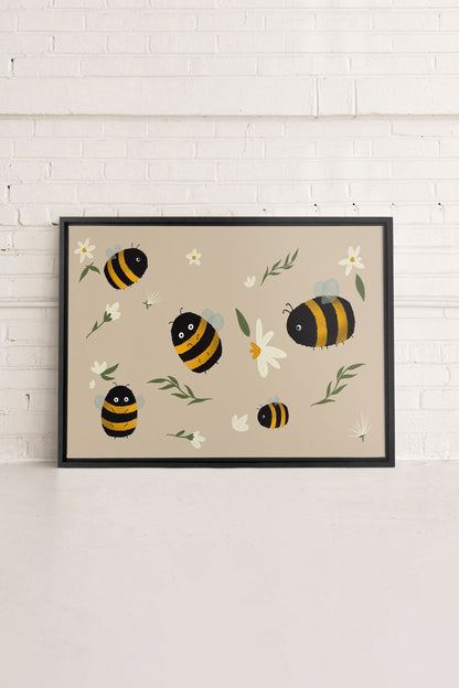 ABEILLES, Oeuvre sur toile étirée