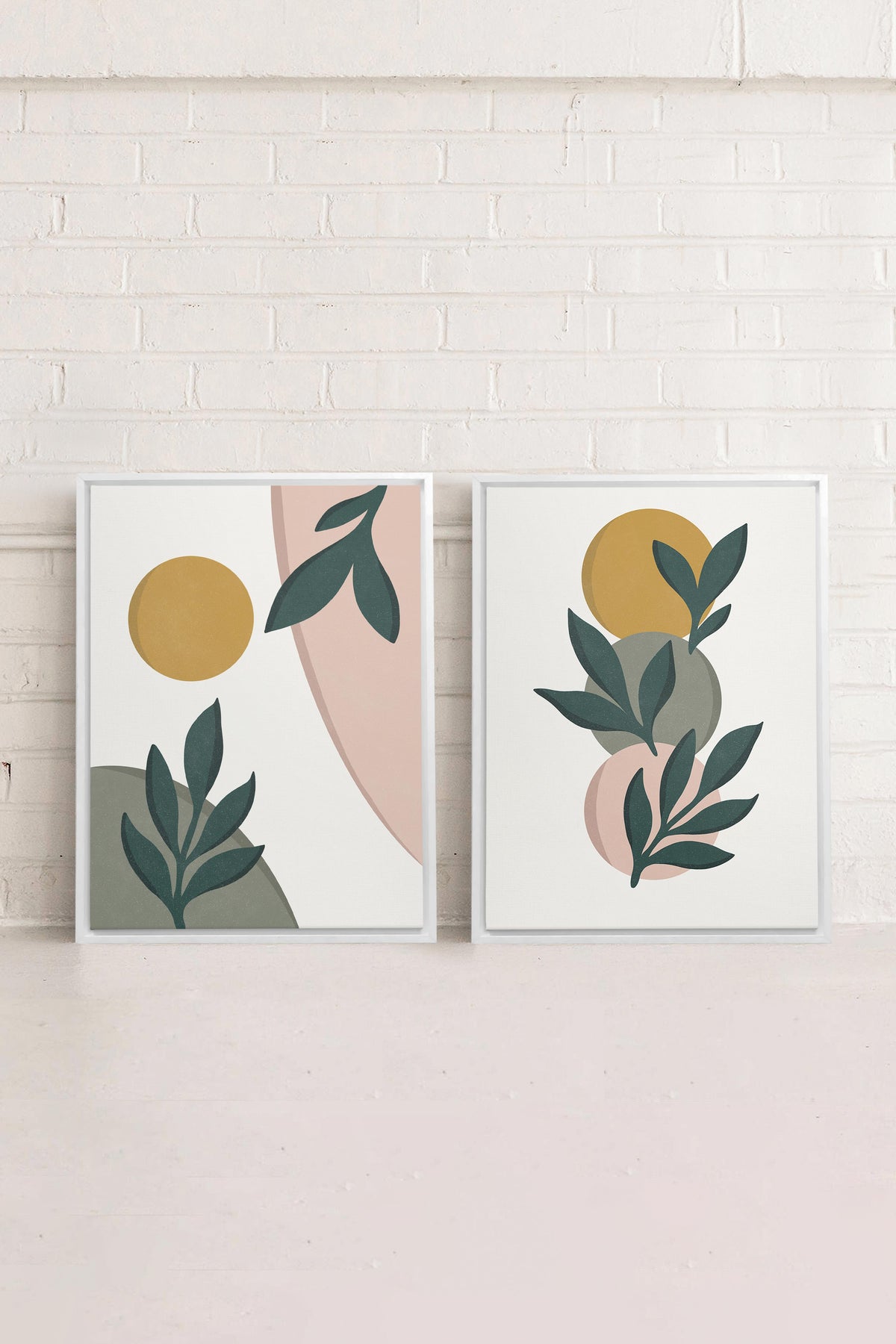RADIANT FLORA DUO (2 Oeuvres sur toile étirée)