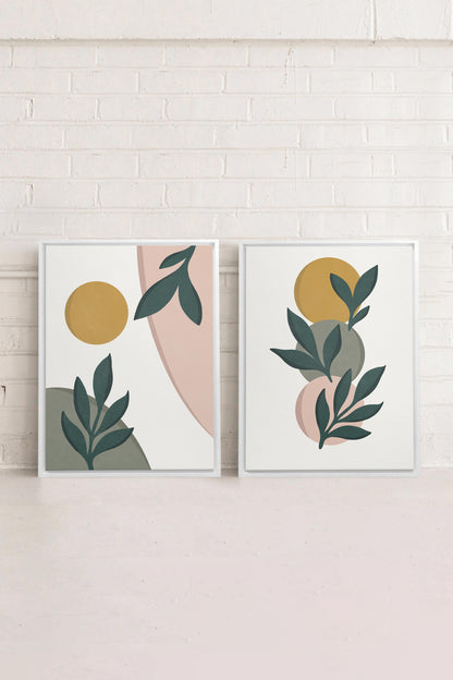 RADIANT FLORA DUO (2 Oeuvres sur toile étirée)