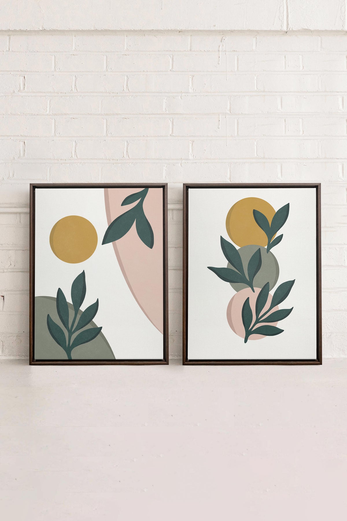 RADIANT FLORA DUO (2 Oeuvres sur toile étirée)