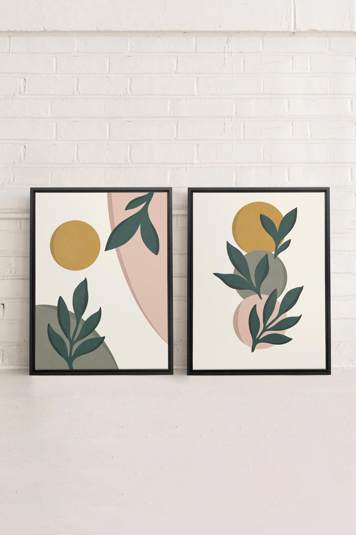 RADIANT FLORA DUO (2 Oeuvres sur toile étirée)
