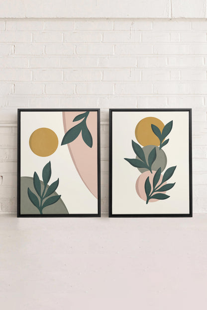 RADIANT FLORA DUO (2 Oeuvres sur toile étirée)