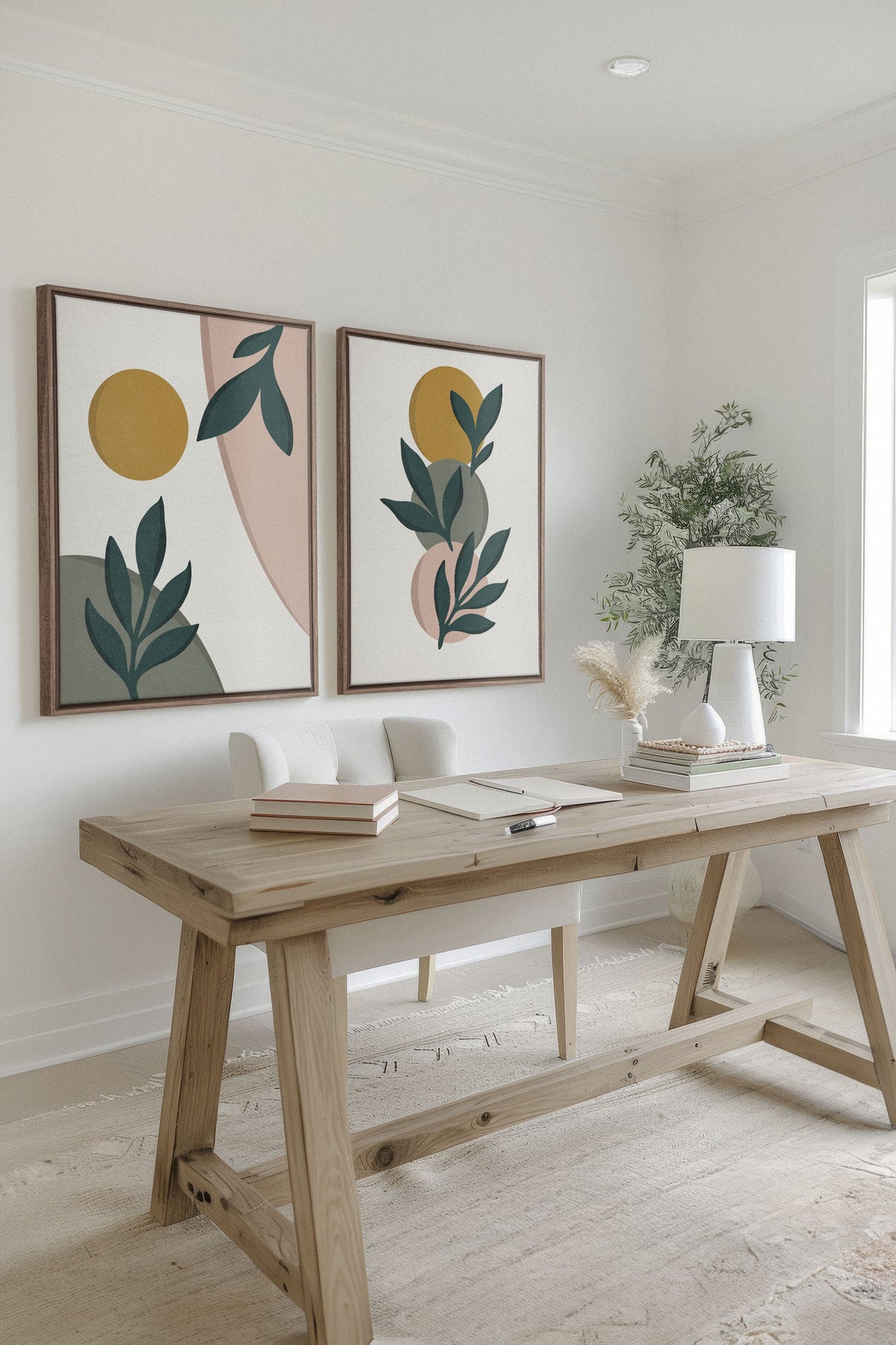 RADIANT FLORA DUO (2 Oeuvres sur toile étirée)