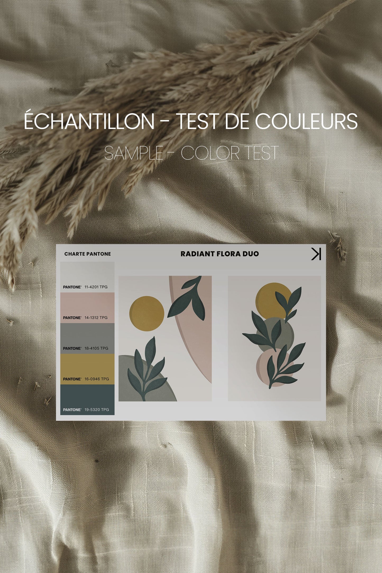 RADIANT FLORA DUO (2 Oeuvres sur toile étirée)