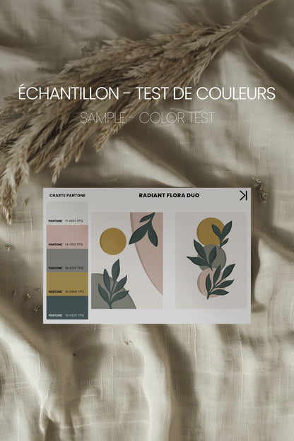 RADIANT FLORA DUO (2 Oeuvres sur toile étirée)