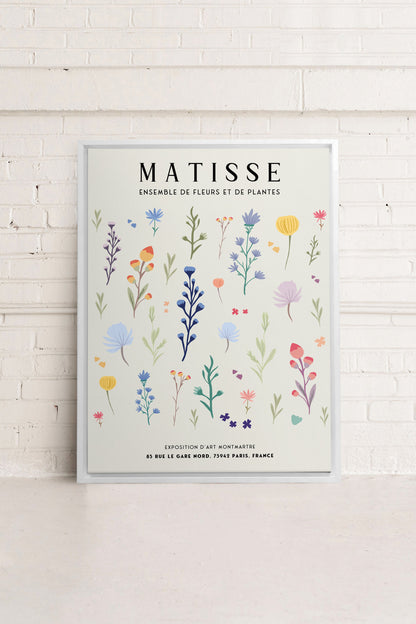 ENSEMBLE DE FLEURS, Oeuvre sur toile étirée