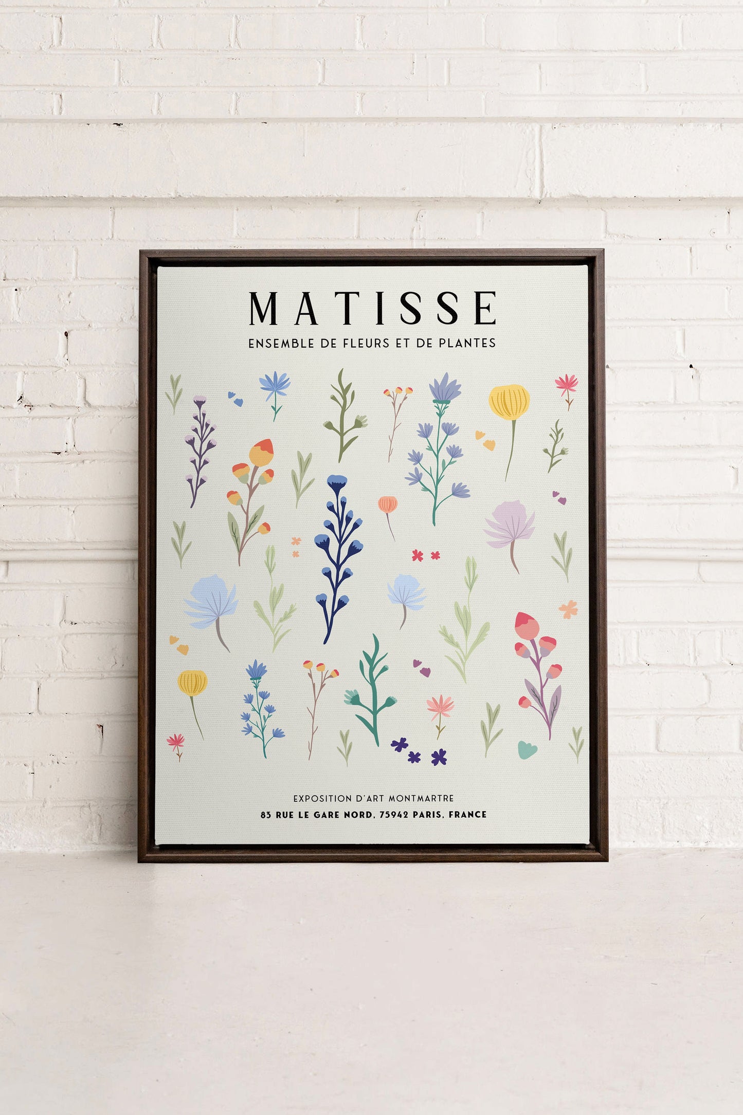 ENSEMBLE DE FLEURS, Oeuvre sur toile étirée