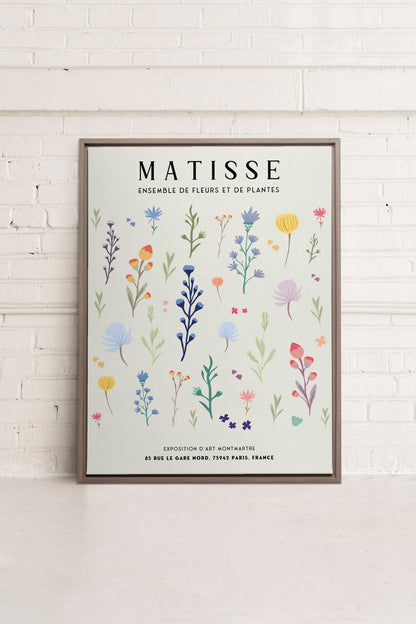 ENSEMBLE DE FLEURS, Oeuvre sur toile étirée