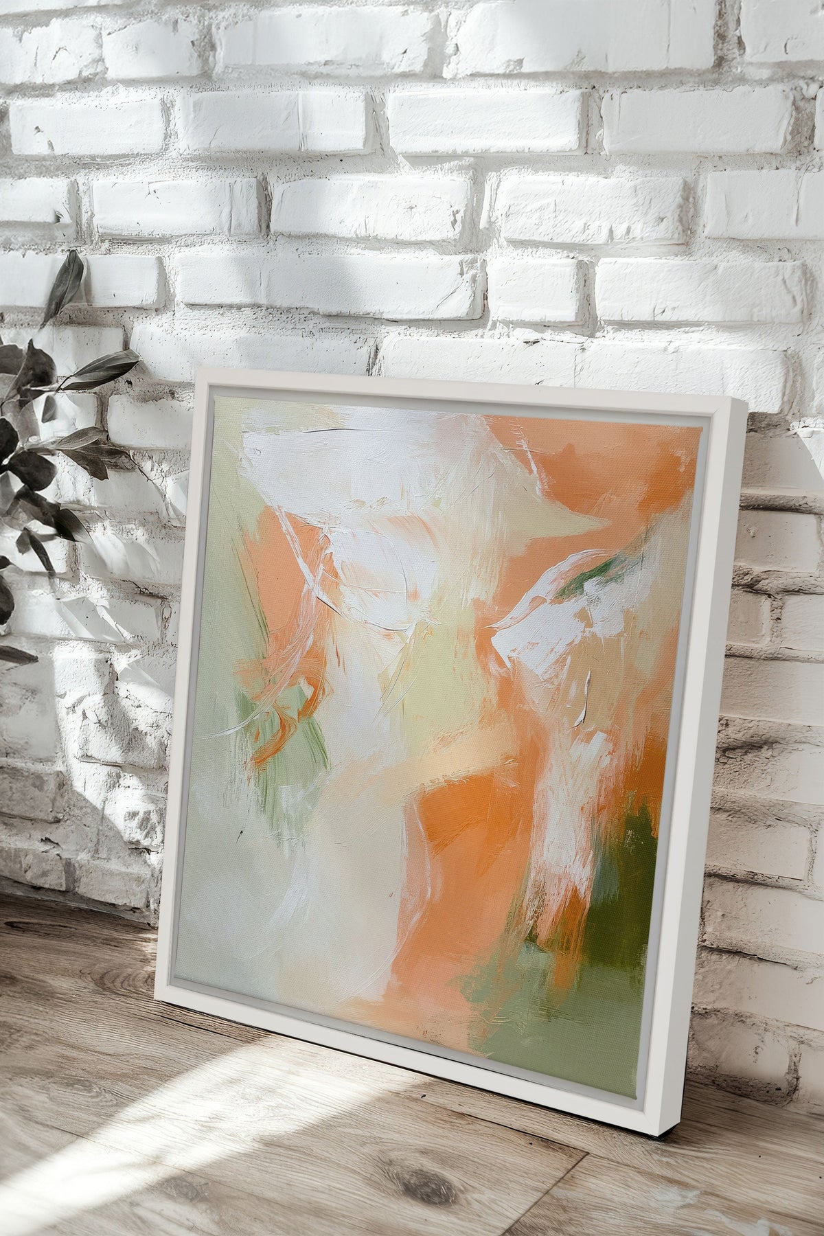 PEACHY FLOW, Oeuvre sur toile étirée