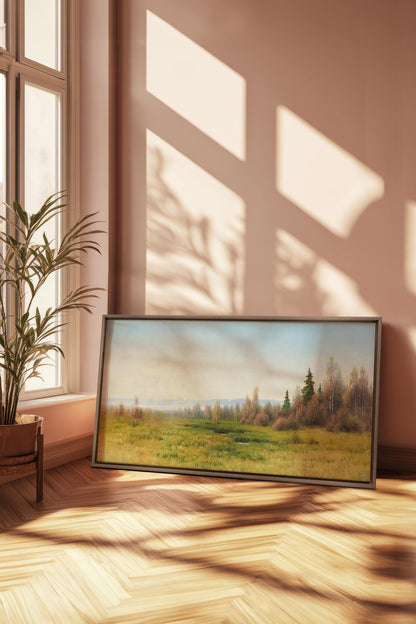 DOUX HORIZON, Oeuvre sur toile étirée