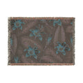Tropical Lily Woven Blanket — Floral Throw for Living Room & Patio