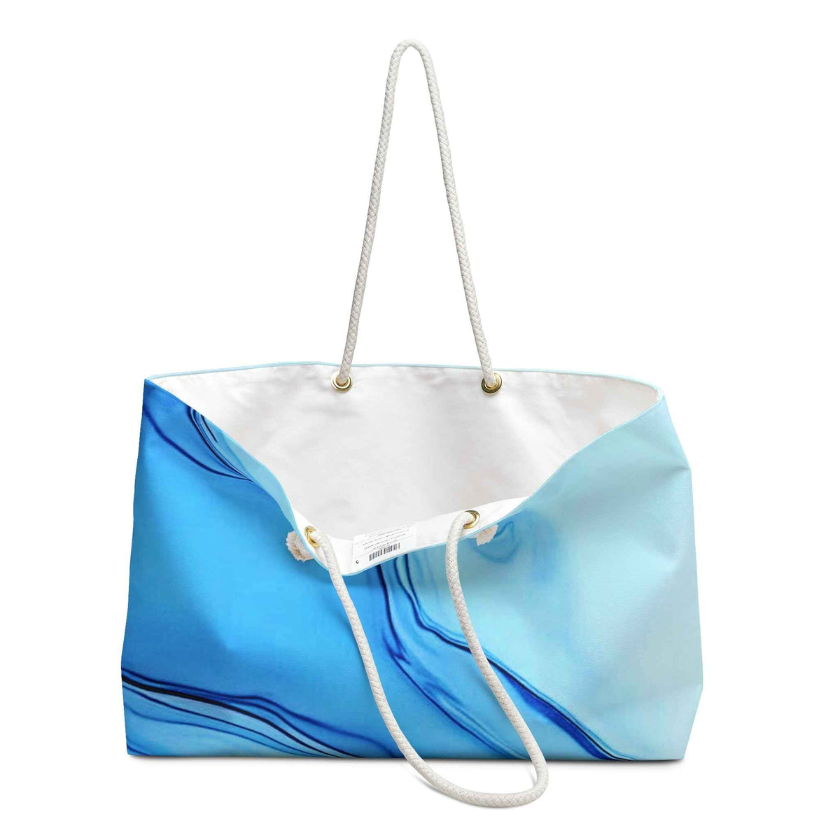 Blue Marble Wave Weekender Bag | Ocean Abstract Large Tote Bag